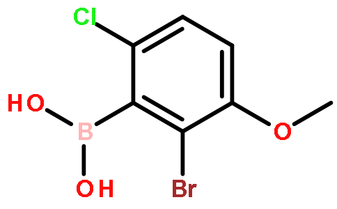 2-溴-6-氯-3-甲氧基苯硼酸