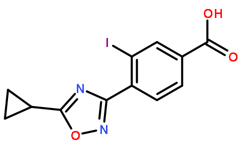4-(5-环丙基-1,2,4-噁二唑-3-基)-3-碘苯甲酸