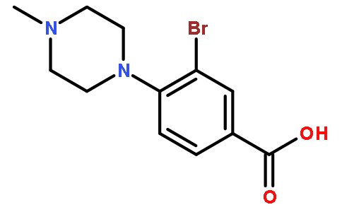 3-溴-4-(4-甲基-1-哌嗪)苯甲酸