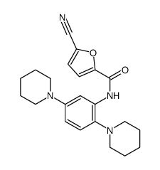 5-cyano-N-[2,5-di(piperidin-1-yl)phenyl]furan-2-carboxamide