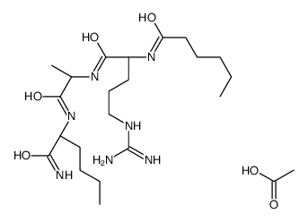 acetic acid,(2S)-2-[[(2S)-2-[[(2S)-5-(diaminomethylideneamino)-2-(hexanoylamino)pentanoyl]amino]propanoyl]amino]hexanamide