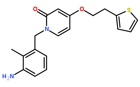 1-(3-氨基-2-甲基-苄基)-4-(2-噻吩-2-基-乙氧基)-2-吡啶酮
