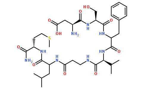 ASP-SER-PHE-VAL-B-ALA-LEU-MET-NH2