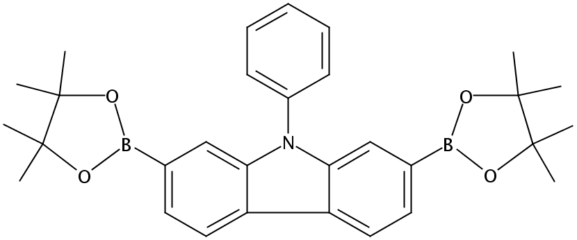 9-苯基-2,7-双(4,4,5,5-四甲基-1,3,2-二氧杂环戊硼烷-2-基)-9H-咔唑