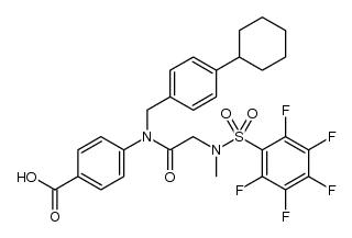 Benzoic acid, 4-​[[(4-​cyclohexylphenyl)​methyl]​[2-​[methyl[(2,​3,​4,​5,​6-​pentafluorophenyl)​sulfonyl]​amino]​acetyl]​amino]​-
