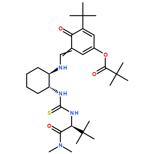 3-[[[(1R,2R)-2-[[[[(1S)-1-[(二甲氨基)羰基]-2,2-二甲基丙基]氨基]硫代甲基]氨基]环己基]亚氨基]甲基]-5-(1,1-二甲基乙基)-4-羟基苯基 2,2-二甲基丙酸酯