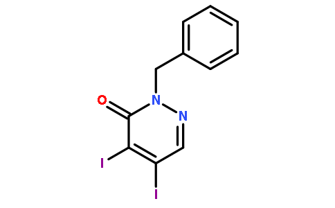 3(2H)-Pyridazinone, 4,5-diiodo-2-(phenylmethyl)-