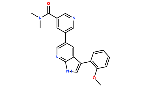 5-[3-(2-甲氧基苯基)-1H-吡咯并[2,3-b]吡啶-5-基]-N,N-二甲基-3-吡啶羧酰胺