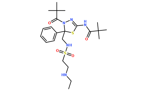 (-)-N-[4-(2,2-二甲基丙酰基)-5-[[2-(乙基氨基)乙磺酰胺]甲基]-5-苯基-4,5-二氢-1,3,4-噻二唑-2-基]-2,2-二甲基丙酰胺
