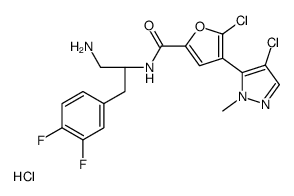 N-[(2S)-1-amino-3-(3,4-difluorophenyl)propan-2-yl]-5-chloro-4-(4-chloro-2-methylpyrazol-3-yl)furan-2-carboxamide,hydrochloride