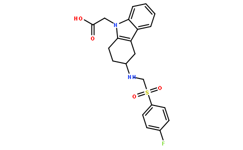 (+)-3-[[(4-FLUOROPHENYL)SULFONYL]METHYLAMINO]-1,2,3,4-TETRAHYDRO-9H-CARBAZOLE-9-ACETIC ACID