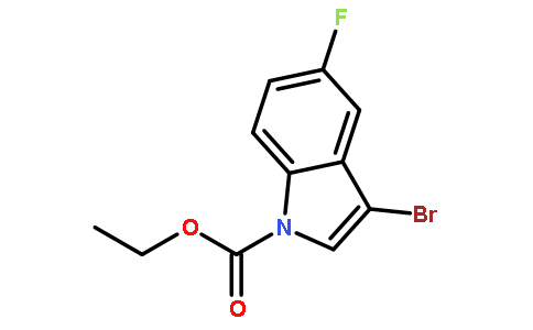 3-溴-5-氟吲哚-1-羧酸乙酯