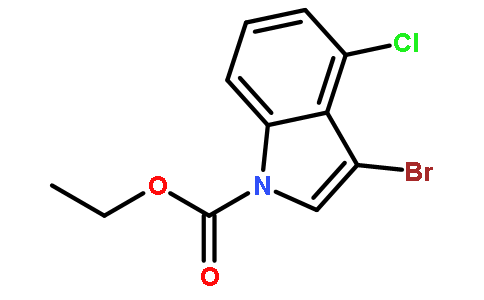 3-溴-4-氯吲哚-1-羧酸乙酯