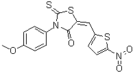 3-(4-甲氧基苯基)-5-[(5-硝基-2-噻吩基)亚甲基]-2-硫代-4-噻唑烷酮