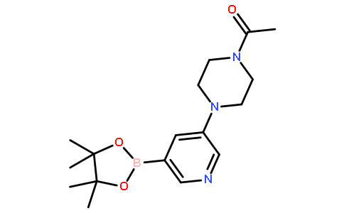 1-(4-(5-(4,4,5,5-四甲基-1,3,2-二噁硼烷-2-基)吡啶-3-基)哌嗪-1-基)乙酮
