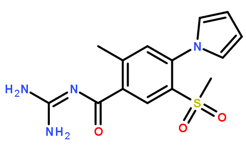 N-(二氨基亚甲基)-2-甲基-5-(甲基磺酰基)-4-(1H-吡咯-1-基)苯甲酰胺