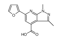 1H-Pyrazolo[3,4-b]pyridine-4-carboxylic acid, 6-(2-furanyl)-1,3-dimethyl