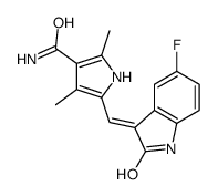 5-[(Z)-(5-fluoro-2-oxo-1H-indol-3-ylidene)methyl]-2,4-dimethyl-1H-pyrrole-3-carboxamide