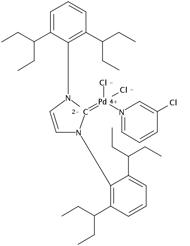 二氯[1,3-双(2,6-二-3-戊基苯基)咪唑-2-亚基](3-氯吡啶基)合钯(II)