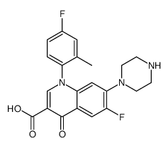 6-fluoro-1-(4-fluoro-2-methylphenyl)-4-oxo-7-piperazin-1-ylquinoline-3-carboxylic acid