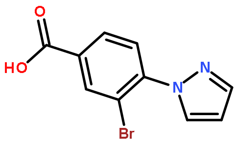 3-溴-4-(1H-吡唑-1-基)苯甲酸