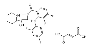 (E)-but-2-enedioic acid,[3,4-difluoro-2-(2-fluoro-4-iodoanilino)phenyl]-[3-hydroxy-3-[(2S)-piperidin-2-yl]azetidin-1-yl]methanone