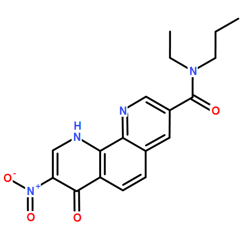 N-乙基-7,10-二氢-8-硝基-7-氧代-N-乙基-1,10-菲罗啉-3-甲酰胺