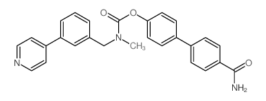 [4-(4-carbamoylphenyl)phenyl] N-methyl-N-[(3-pyridin-4-ylphenyl)methyl]carbamate