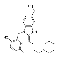 2-[[5-(hydroxymethyl)-2-(3-morpholinopropylamino)benzimidazol-1-y l]methyl]-6-methyl-pyridin-3-ol