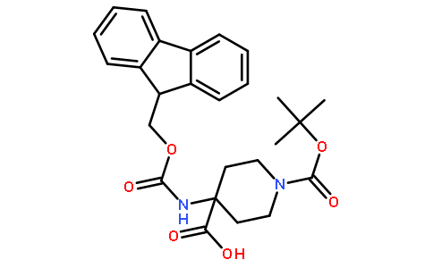 1-(N-BOC)-4-(N-FMOC-氨基)-4-哌啶甲酸