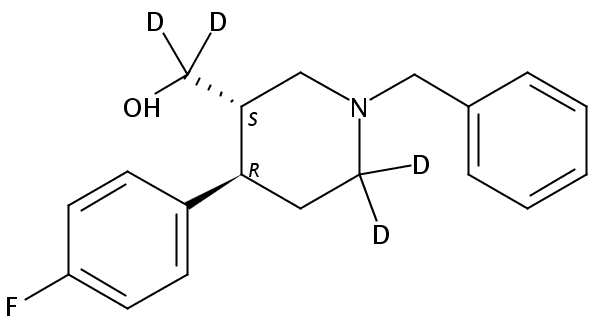 trans 1-Benzyl-4-(4-fluorophenyl)-3-piperidinemethanol-d4