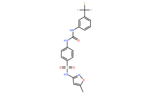 N-(5-甲基异噁唑-3-基)-4-(3-(3-(三氟甲基)苯基)脲啶)苯磺酰胺