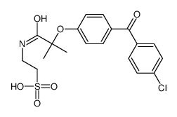 2-[[2-[4-(4-chlorobenzoyl)phenoxy]-2-methylpropanoyl]amino]ethanesulfonic acid