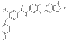 N-[3-[(2,3-二氢-2-氧代-1H-吲哚-5-基)氧基]-4-甲基苯基]-4-[(4-乙基-1-哌嗪基)甲基]-3-(三氟甲基)苯甲酰胺