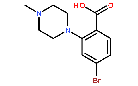 4-溴-2-(4-甲基-1-哌嗪)苯甲酸