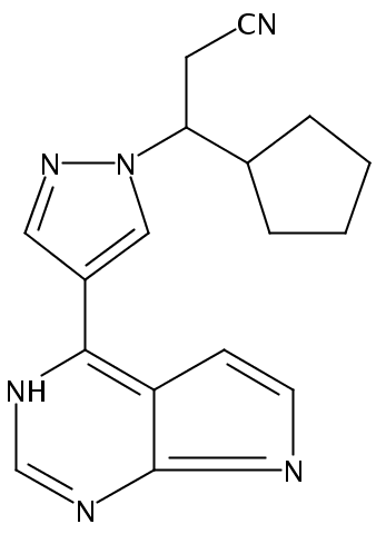 3-(4-(7H-pyrrolo[2,3-d]pyrimidin-4-yl)-1H-pyrazol-1-yl)-3-cyclopentylpropanenitrile