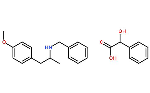 (2S)-羟基(苯基)乙酸 (2R)-N-苄基-1-(4-甲氧基苯基)丙-2-胺盐