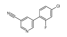 5-(4-chloro-2-fluorophenyl)pyridine-3-carbonitrile