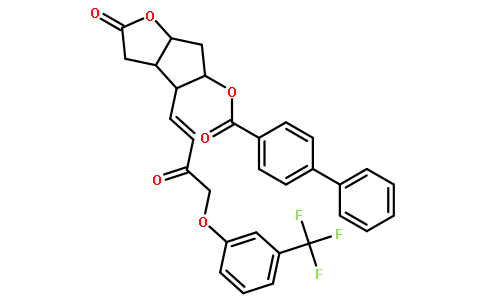 (3aR,4R,5R,6aS)-六氢-2-氧代-4-[(1E)-3-氧代-4-[3-(三氟甲基)苯氧基]-1-丁烯-1-基]-2H-环戊并[b]呋喃-5-基 rel-[1,1’-联苯]-4-甲酸酯