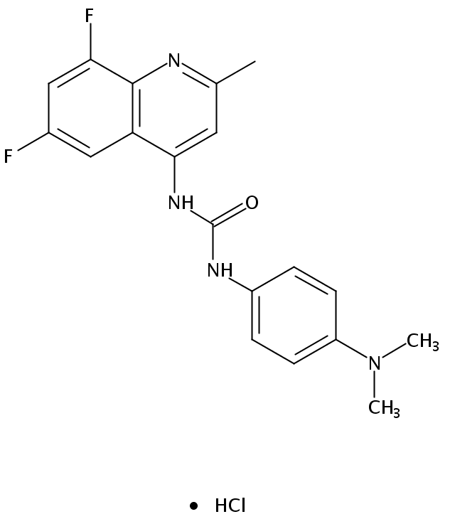 N-(6,8-二氟-2-甲基-4-喹啉基)-N'-[4-(二甲基氨基)苯基]脲盐酸盐