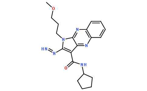 N-cyclopentyl-2-diazenyl-1-(3-methoxypropyl)pyrrolo[3,2-b]quinoxaline-3-carboxamide