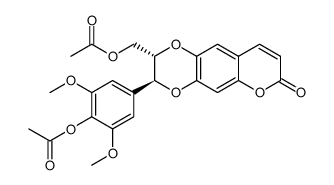 7H-吡喃并[2,3-g]-1,4-苯并二噁英-7-酮,3-[4-(乙酰氧基)-3,5-二甲氧苯基]-2-[(乙酰氧基)甲基]-2,3-二氢-,反- (9CI)