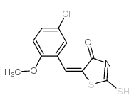(5E)-5-(5-氯-2-甲氧基亚苄基)-2-疏基-1,3-噻唑-4(5H)-酮