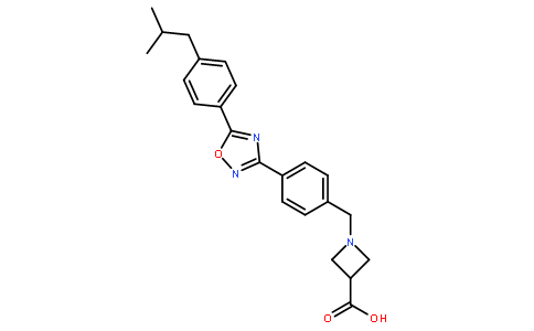 1-[[4-[5-[4-(2-甲基丙基)苯基]-1,2,4-噁二唑-3-基]苯基]甲基]-3-氮杂羧酸