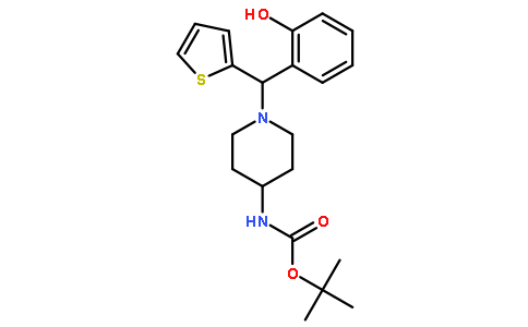 4-(Boc-氨基)-1-[(2-羟基苯基)(噻吩-2-基)甲基]哌啶