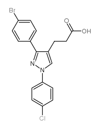3-(4-溴苯基)-1-(4-氯苯基)吡唑-4-丙酸