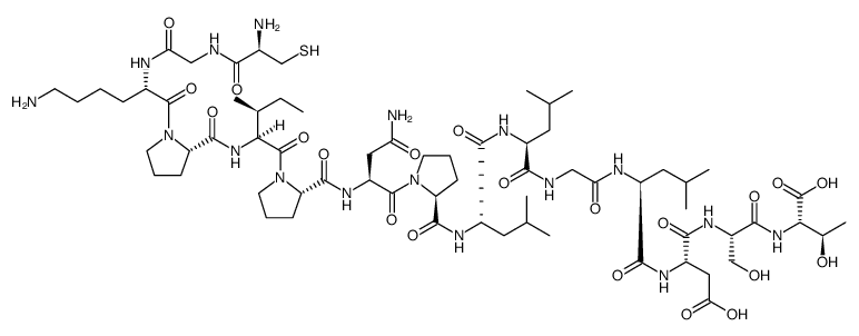 L-Threonine, L-cysteinylglycyl-L-lysyl-L-prolyl-L-isoleucyl-L-prolyl-L-asparaginyl-L-prolyl-L-leucyl-L-leucylglycyl-L-leucyl-L-α-aspartyl-L-seryl