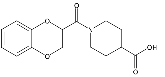 1-(2,3-Dihydrobenzo[b][1,4]dioxine-2-carbonyl)piperidine-4-carboxylic acid