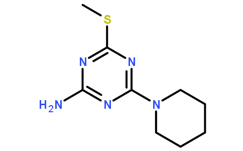 4-甲基硫代-6-哌啶-1,3,5-三嗪-2-胺