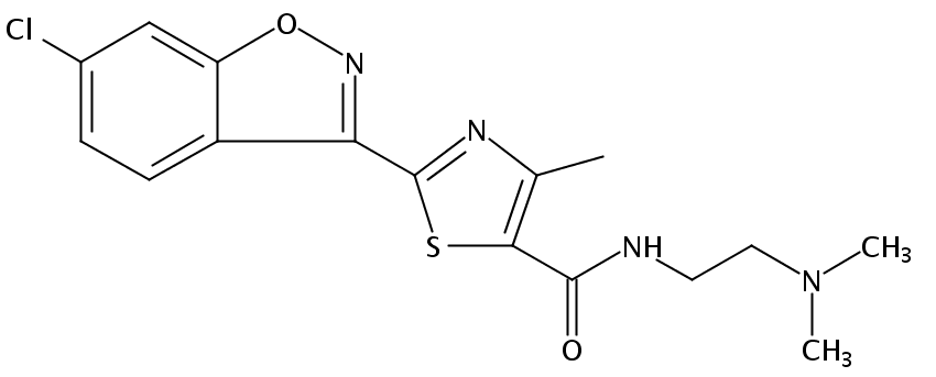 2-(6-chlorobenzo[d]isoxazol-3-yl)-N-(2-(dimethylamino)ethyl)-4-methylthiazole-5-carboxamide